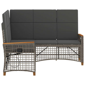 Garten Liegesofa Set Grau Dunkelgrau