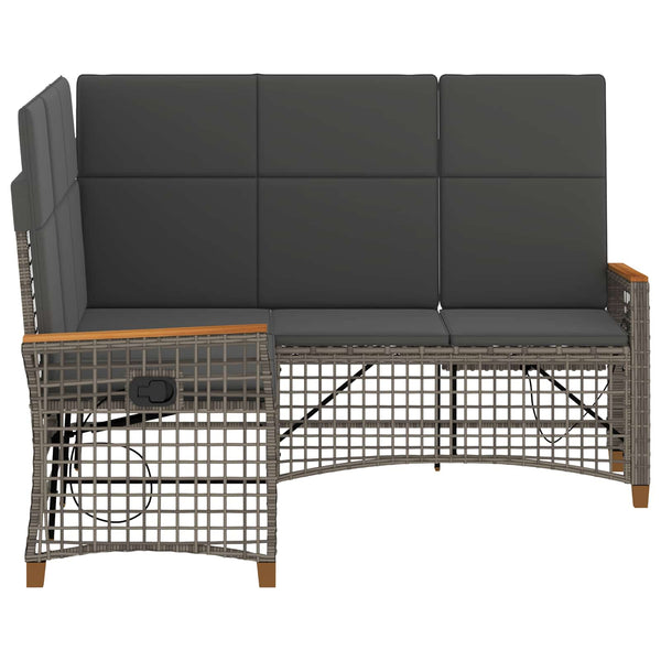 Garten Liegesofa Set Grau Dunkelgrau