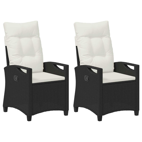 Gartenstuhl Set, Schwarz/Creme, 2 Stück