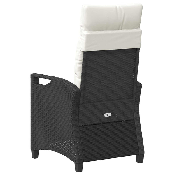 Gartenstuhl Set, Schwarz/Creme, 2 Stück