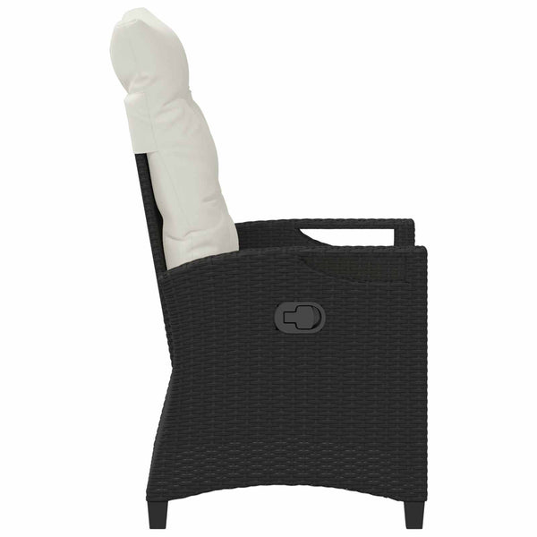 Gartenstuhl Set, Schwarz/Creme, 2 Stück