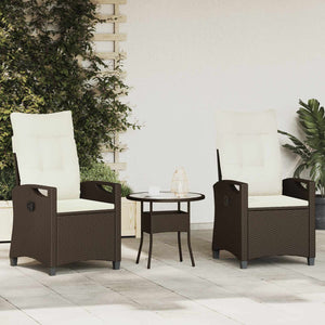 Gartenstuhl 2er Set Braun Creme