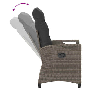 Gartenstuhl Set 2-teilig Grau Dunkelgrau