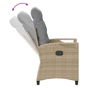 Gartenstühle 2er Set Beige/Hellgrau