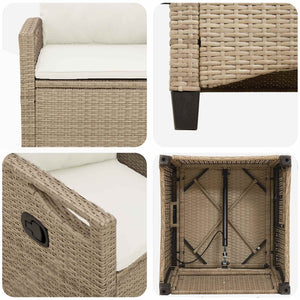 Gartenstuhl 2er Set Beige Creme