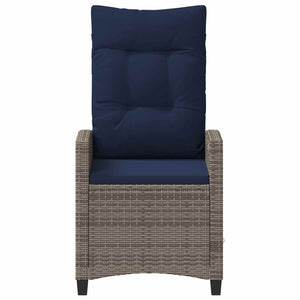 Gartenstuhl Set 2-teilig Grau Marineblau