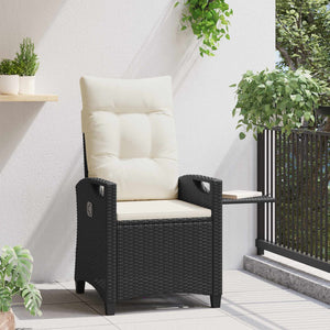 Verstellbarer Gartenstuhl mit Klapptisch