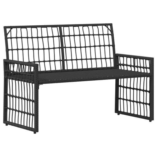 Schwarze Gartenbank für Outdoor-Bereich