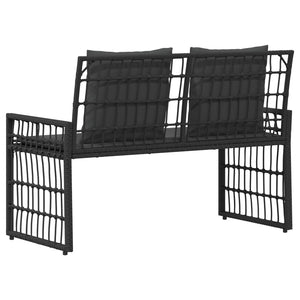 Schwarze Gartenbank für Outdoor-Bereich