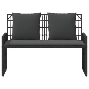 Schwarze Gartenbank für Outdoor-Bereich