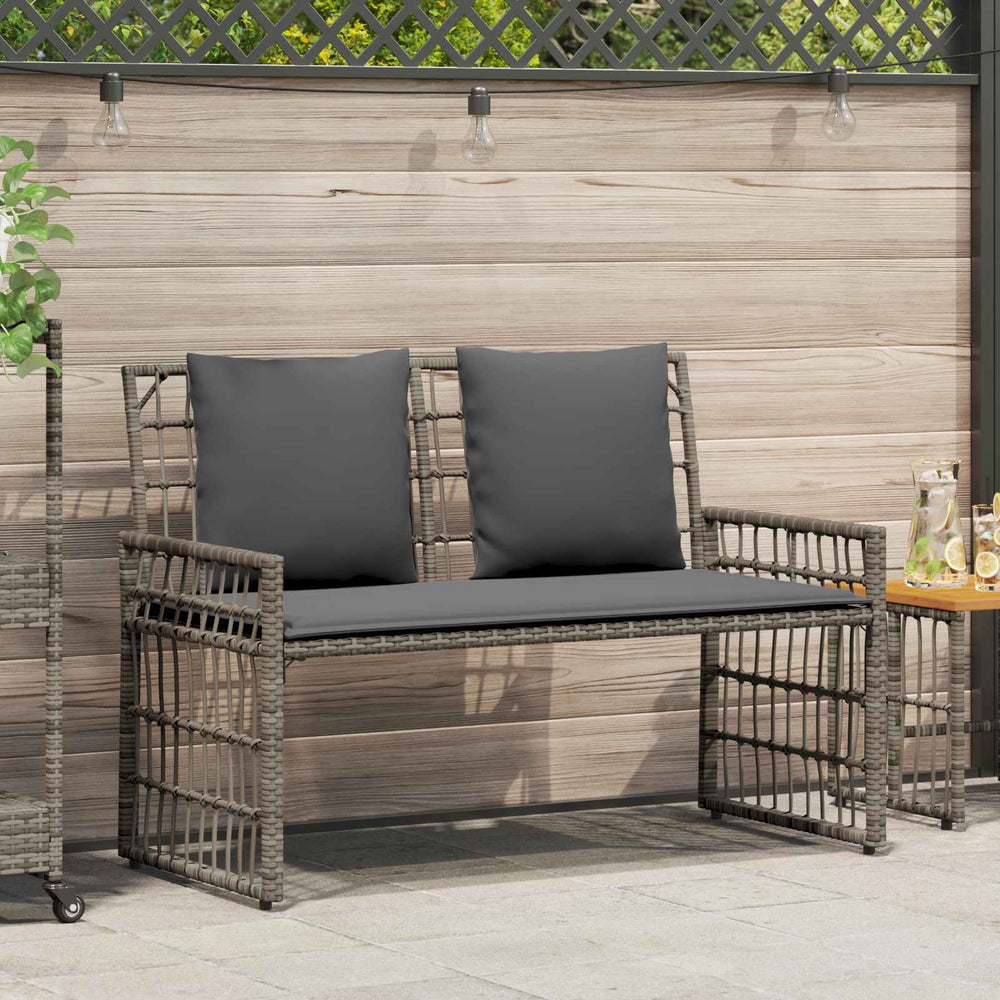 Gartenbank Grau Dunkelgrau 116 cm