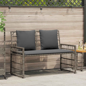 Gartenbank Grau Dunkelgrau 116 cm