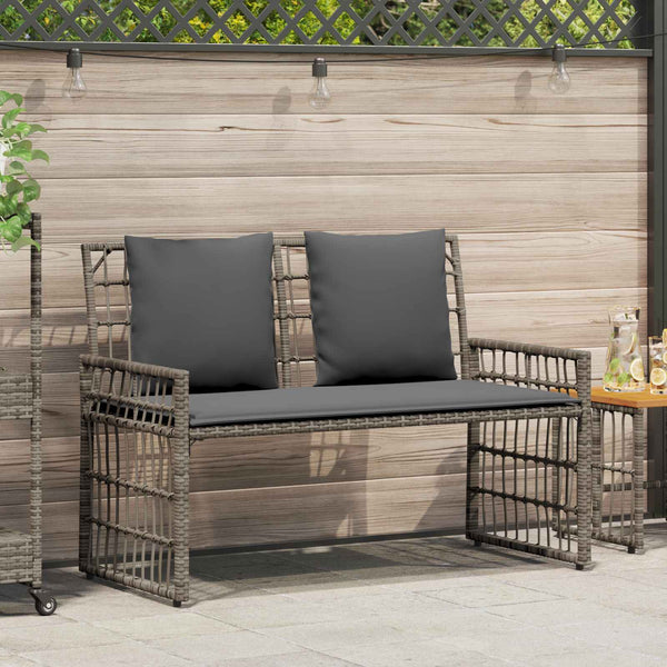 Gartenbank Grau Dunkelgrau 116 cm