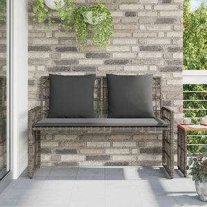 Gartenbank Grau Dunkelgrau 116 cm