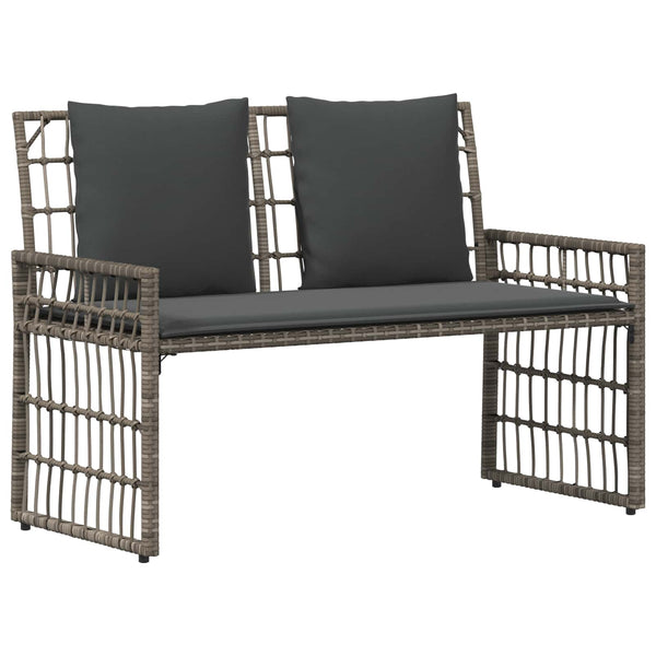 Gartenbank Grau Dunkelgrau 116 cm
