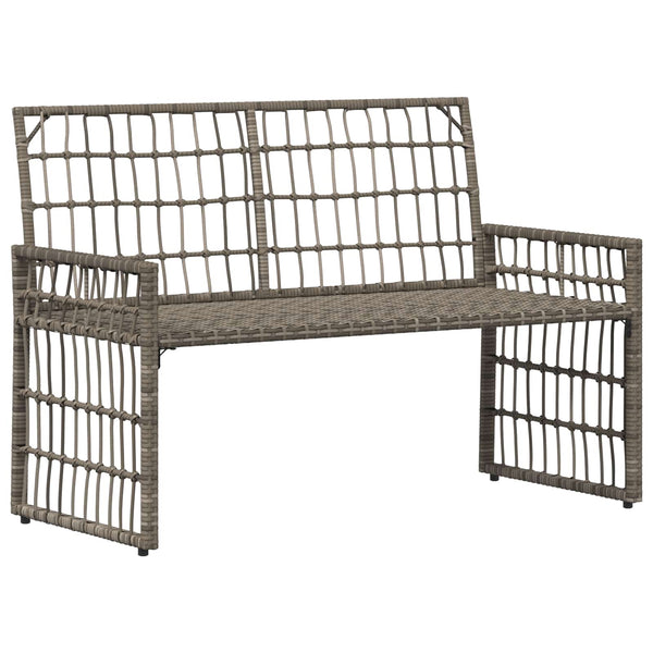 Gartenbank Grau Dunkelgrau 116 cm