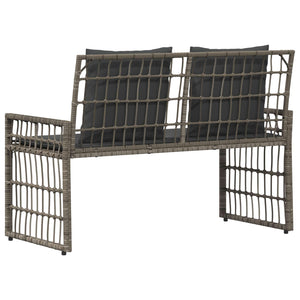 Gartenbank Grau Dunkelgrau 116 cm