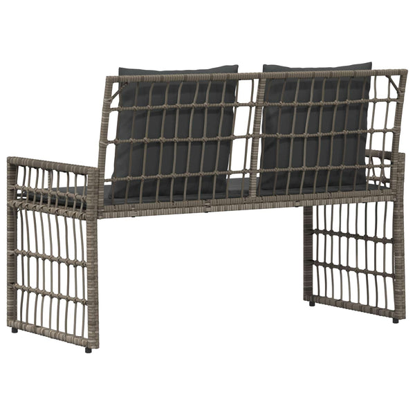Gartenbank Grau Dunkelgrau 116 cm