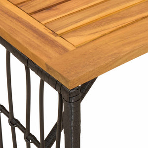 Schwarzer Outdoor Tisch 80x40 cm