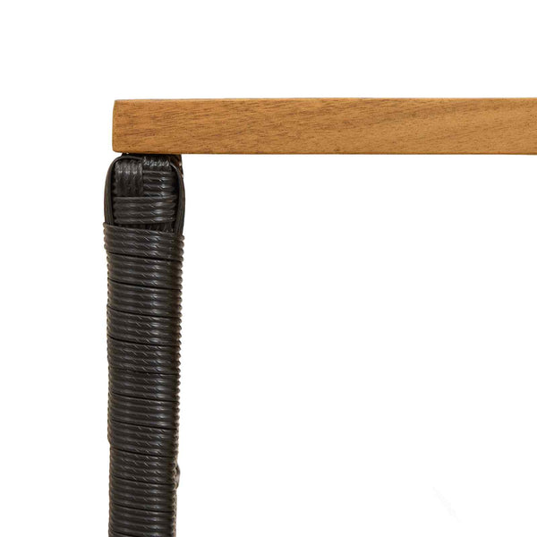 Schwarzer Outdoor Tisch 80x40 cm