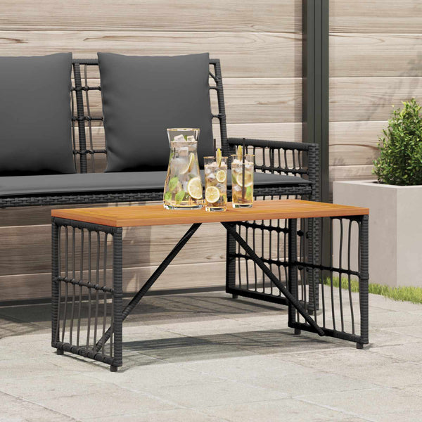 Schwarzer Outdoor Tisch 80x40 cm