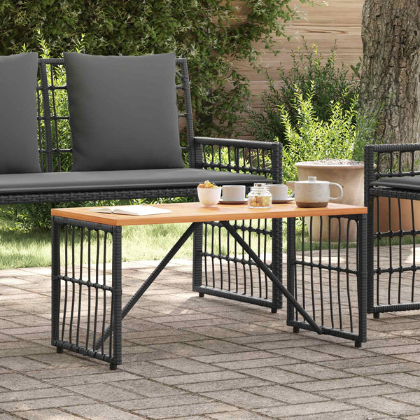 Schwarzer Outdoor Tisch 80x40 cm