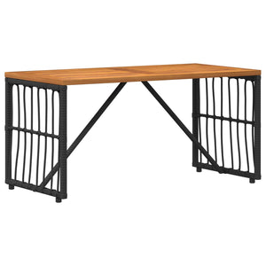 Schwarzer Outdoor Tisch 80x40 cm