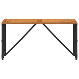 Schwarzer Outdoor Tisch 80x40 cm