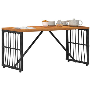 Schwarzer Outdoor Tisch 80x40 cm