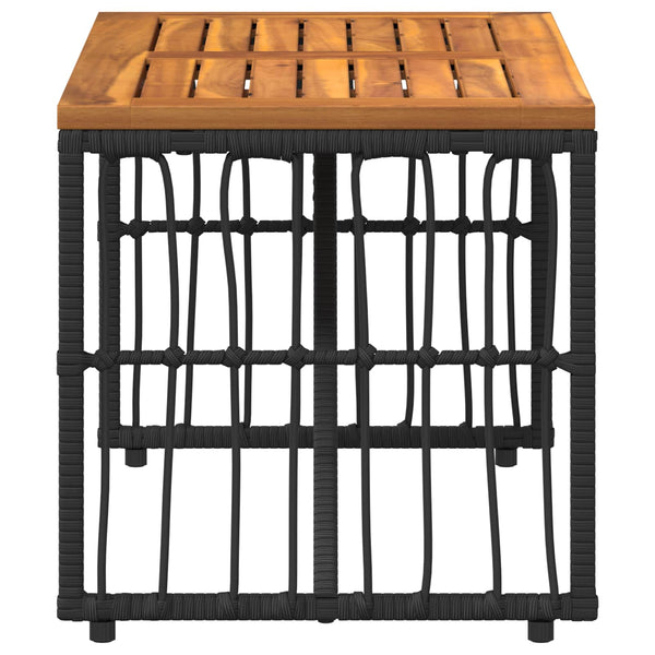 Schwarzer Outdoor Tisch 80x40 cm