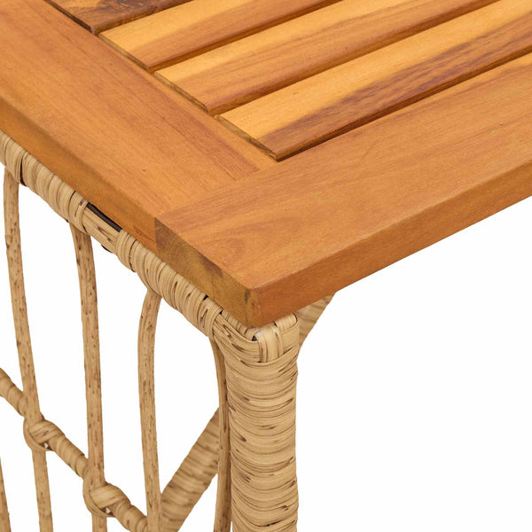 Outdoor Tisch Natur 80x40 cm