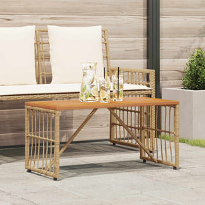 Outdoor Tisch Natur 80x40 cm