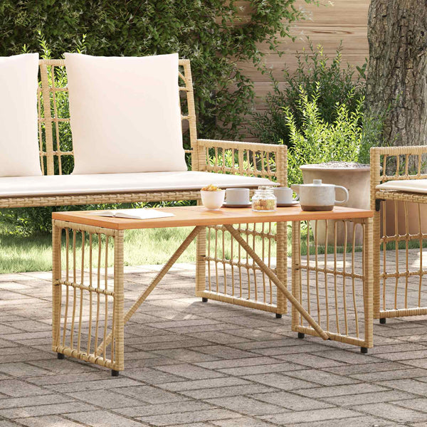 Outdoor Tisch Natur 80x40 cm