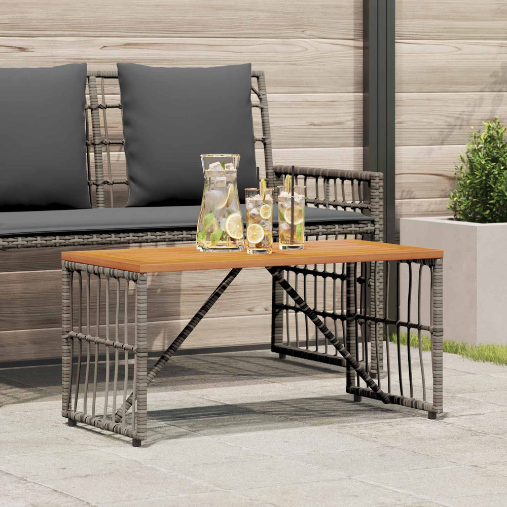 Grauer Outdoor-Tisch 80x40 cm