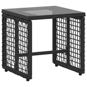 Gartenmöbel Set Schwarz Weiß 5-teilig
