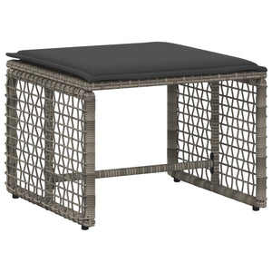 Gartenmöbel Set Grau mit Kissen, 5-teilig