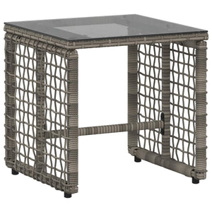 Gartenmöbel Set Grau mit Kissen, 5-teilig