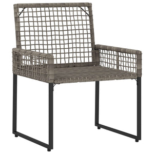 Gartenmöbel Set Grau mit Kissen, 5-teilig