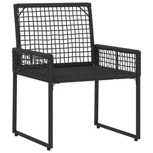 Gartenmöbel Set Schwarz Türkis 5-teilig