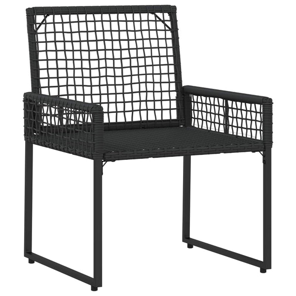 Gartenmöbel Set Schwarz Türkis 3-teilig