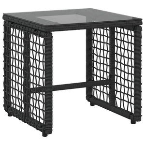 Gartenmöbel Set Schwarz Türkis 3-teilig