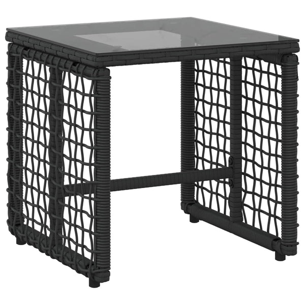 Gartenmöbel Set Schwarz Türkis 3-teilig