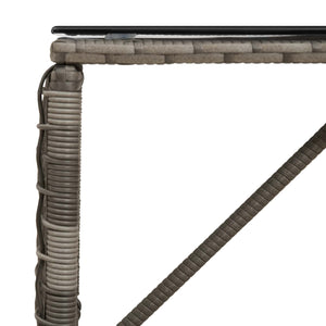 Gartentisch Grau Schwarz 80x40x40 cm
