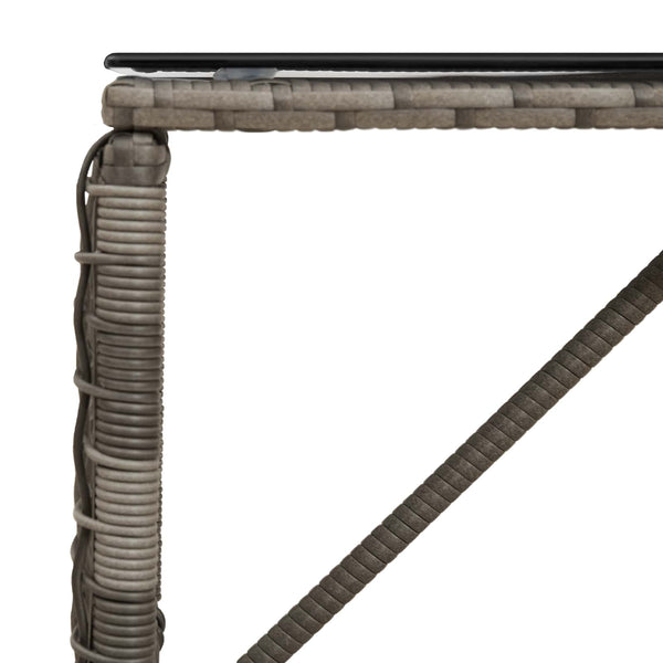 Gartentisch Grau Schwarz 80x40x40 cm