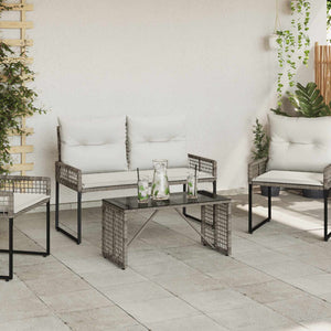 Gartentisch Grau Schwarz 80x40x40 cm