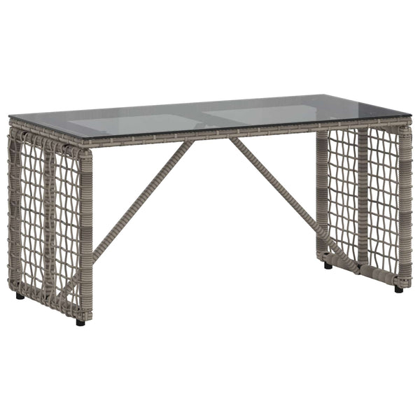Gartentisch Grau Schwarz 80x40x40 cm