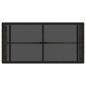 Gartentisch Grau Schwarz 80x40x40 cm