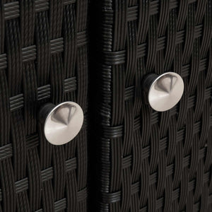 Schwarzer Rattanschrank 70x50x87cm
