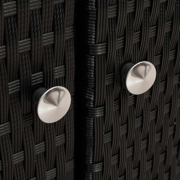 Schwarzer Rattanschrank 70x50x87cm