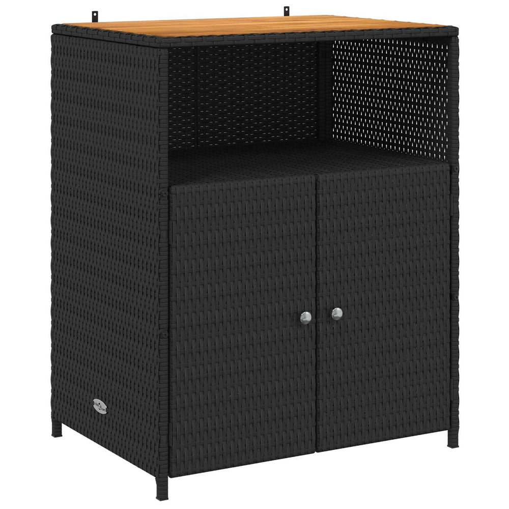 Schwarzer Rattanschrank 70x50x87cm